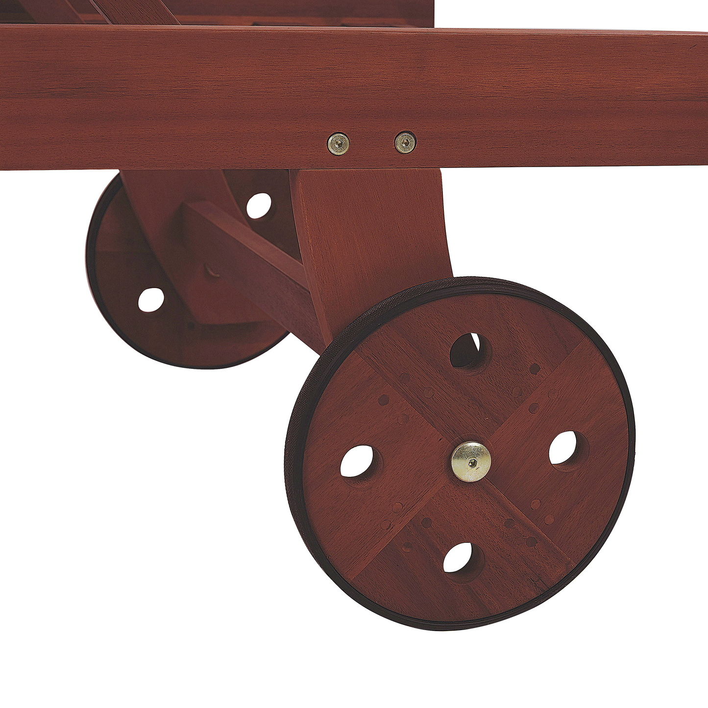 Gartenliege Akazienholz dunkelbraun Auflage graphitgrau rollbar TOSCANA