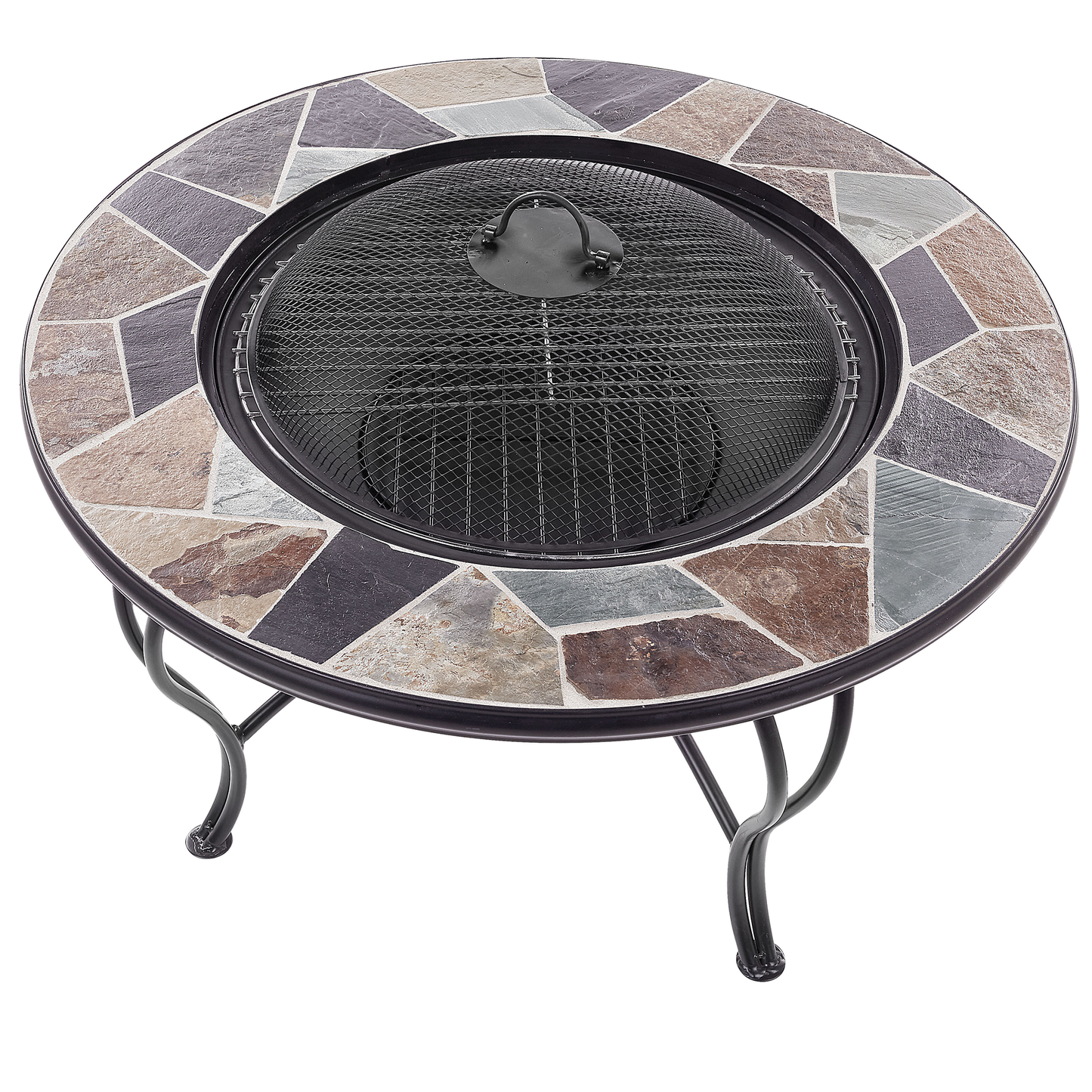 Grill-Feuerstelle EREBUS Metall Schwarz