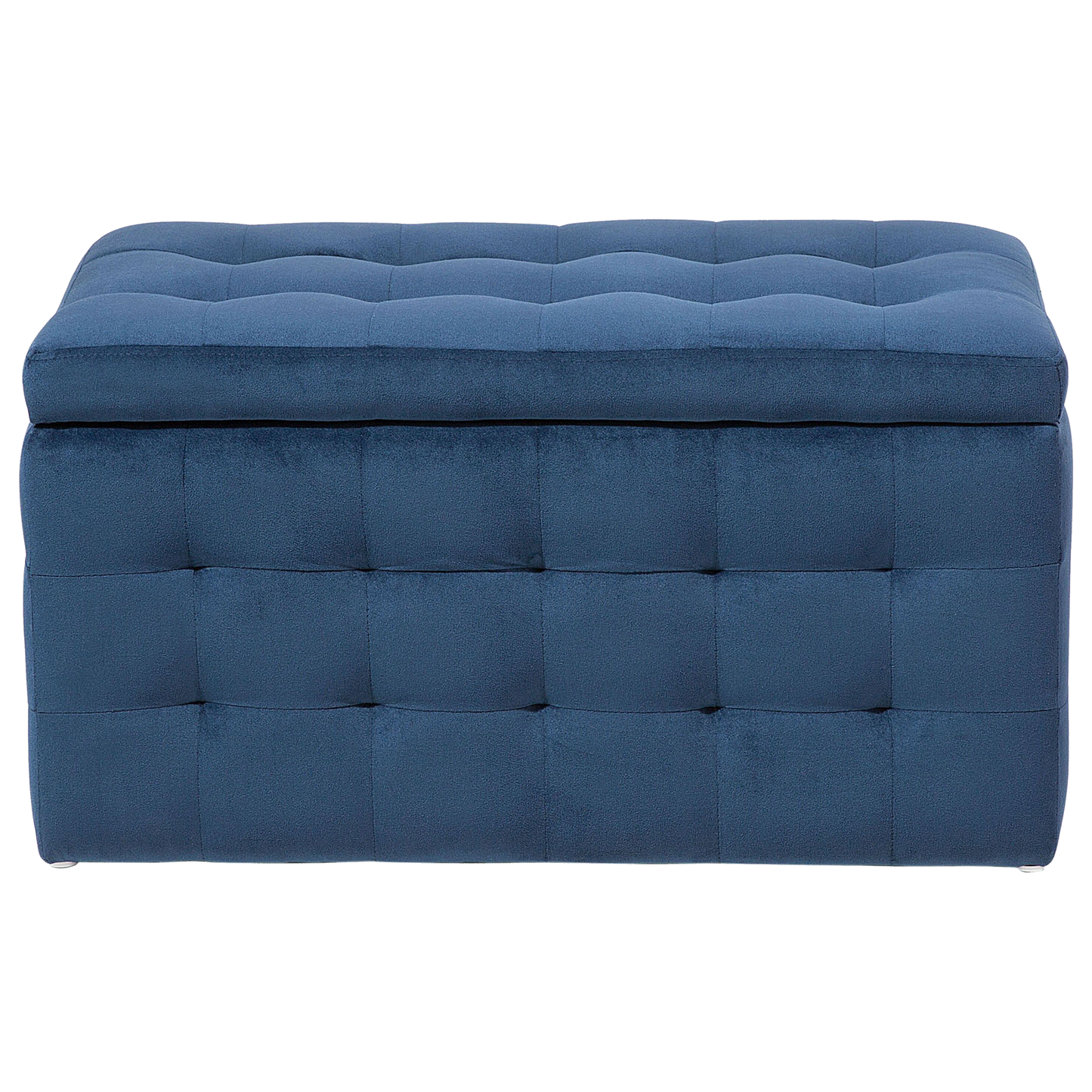 Aufbewahrungshocker MICHIGAN Samtstoff 72 cm 42 cm Dunkelblau