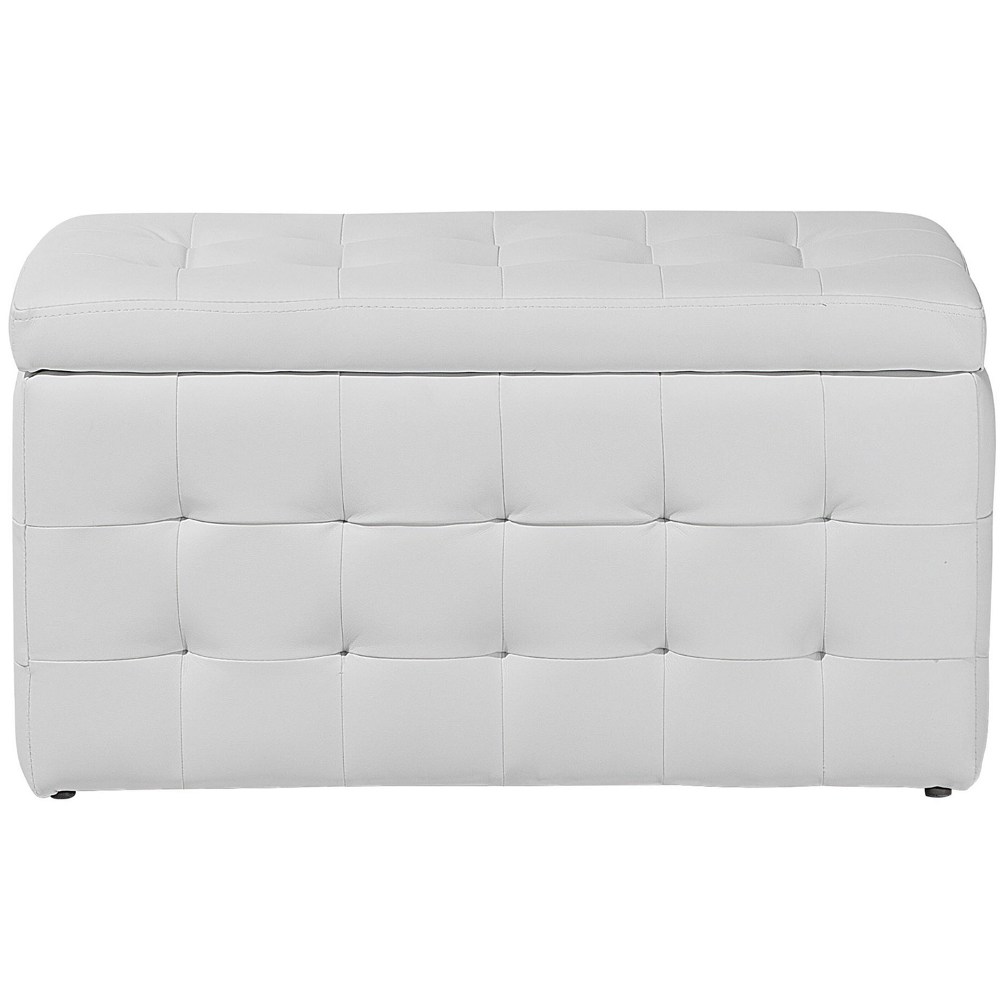 Aufbewahrungshocker MICHIGAN Kunstleder 72 cm 42 cm Weiss