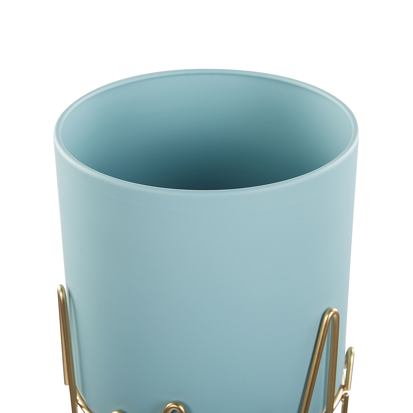 Blumentopf mit Beinen KALANDRA Metall 19 cm Hellblau