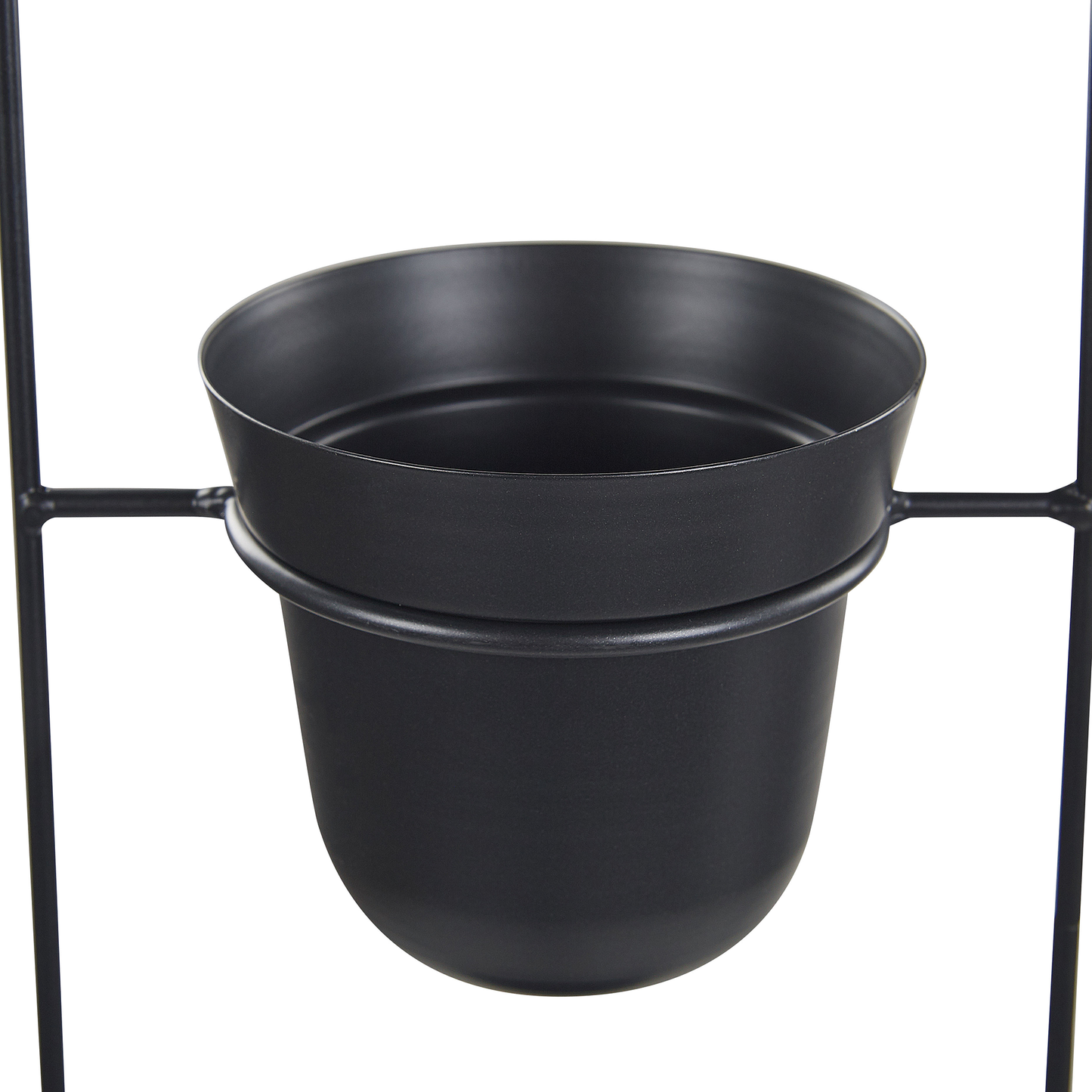 Blumenampel schwarz ⌀ 12 cm 2 Etagen AGIOS