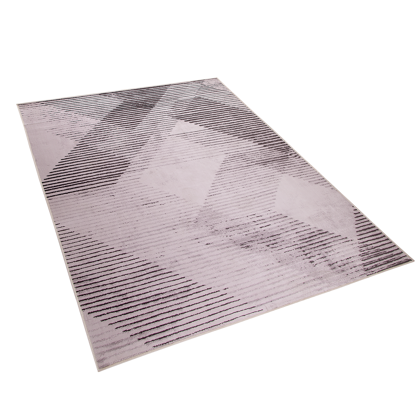 Teppich rosa 160 x 230 cm geometrisches Muster Kurzflor KALE
