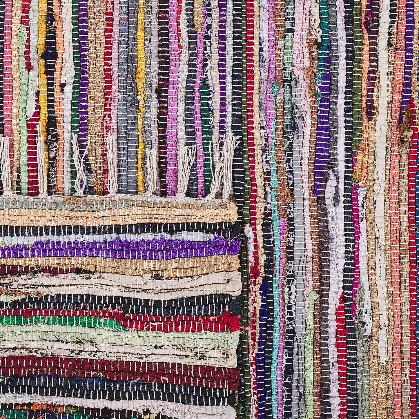 Teppich Baumwolle hellbunt 160 x 230 cm Kurzflor DANCA