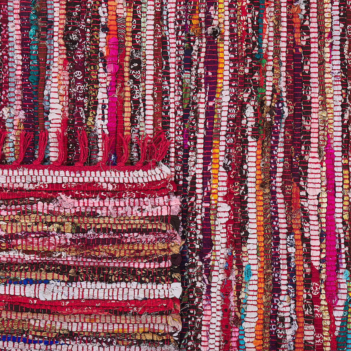 Teppich Baumwolle bunt 160 x 230 cm Kurzflor DANCA