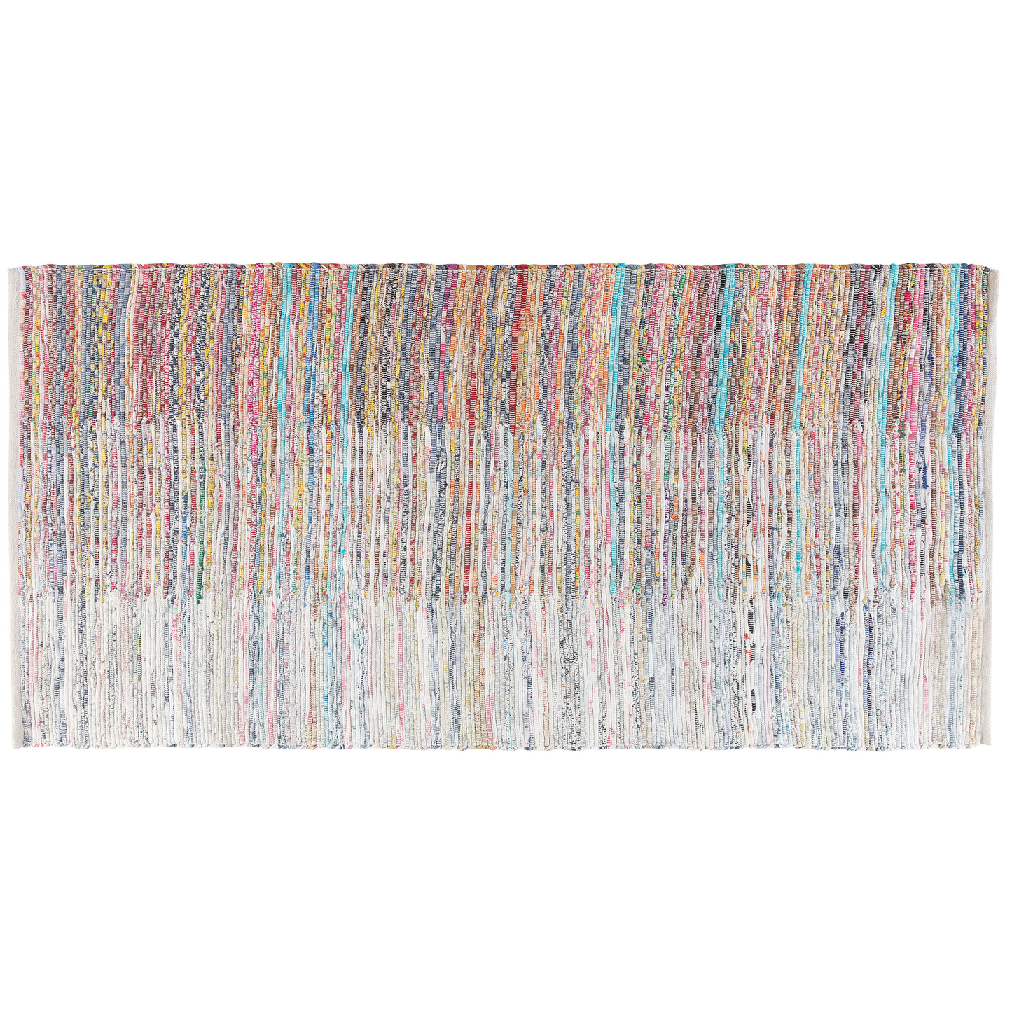 Teppich Baumwolle bunt 80 x 150 cm Kurzflor MERSIN