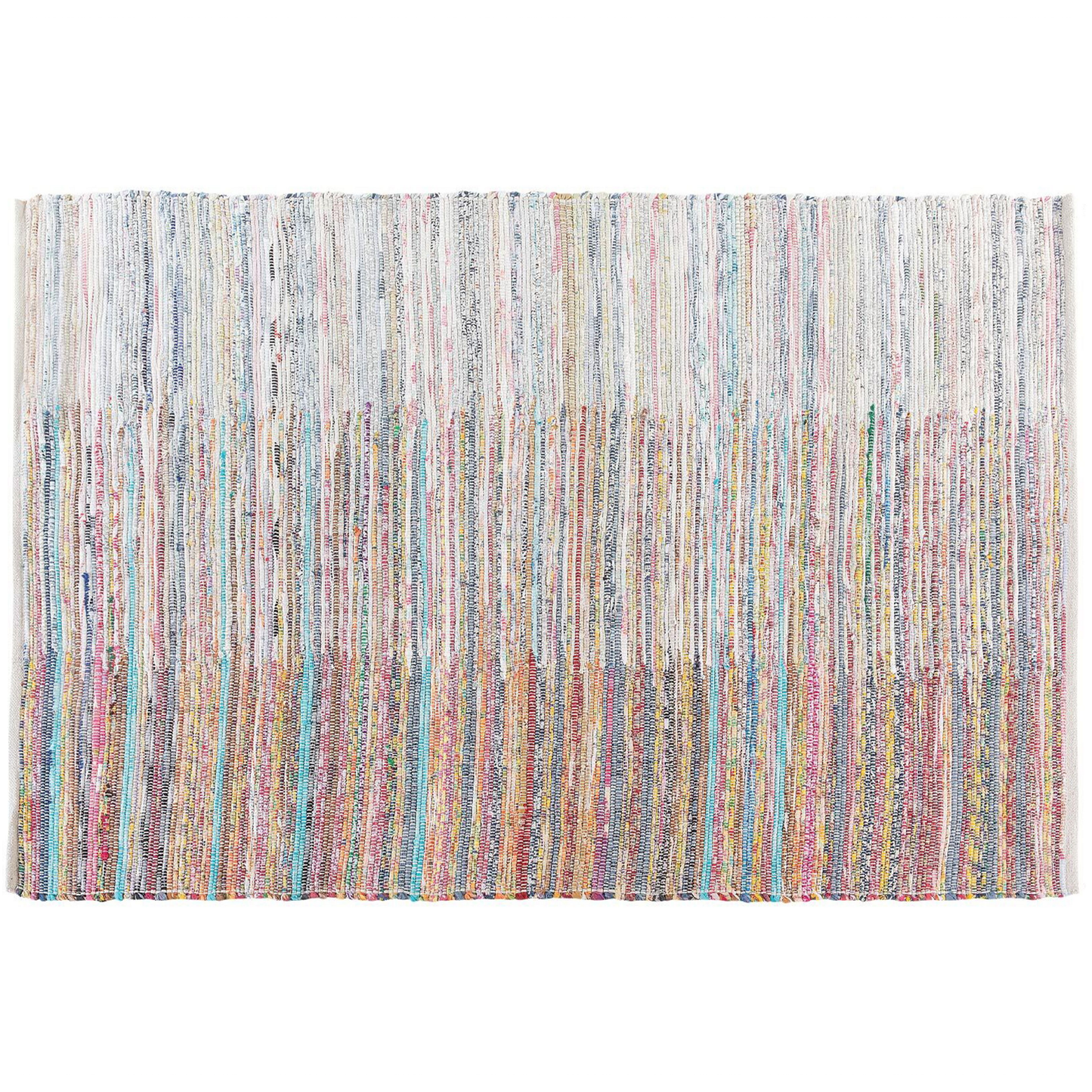 Teppich Baumwolle bunt 140 x 200 cm Kurzflor MERSIN