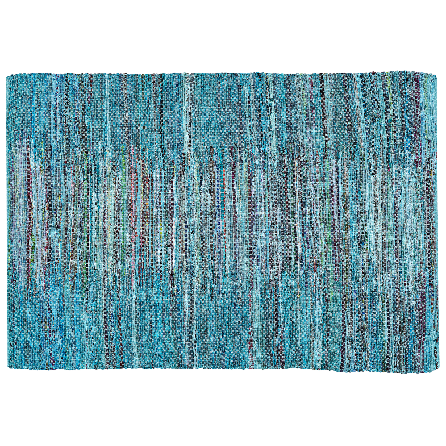 Teppich Baumwolle blau 160 x 230 cm Kurzflor MERSIN
