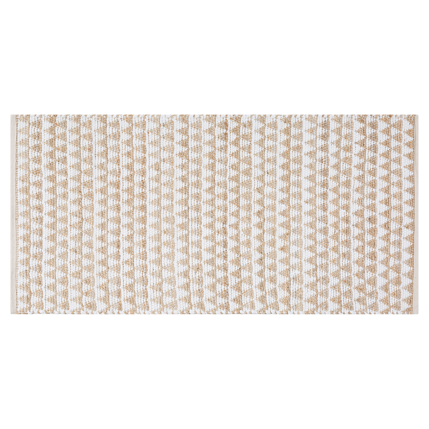 Teppich Baumwolle beige 80 x 150 cm Kurzflor TUNCELI
