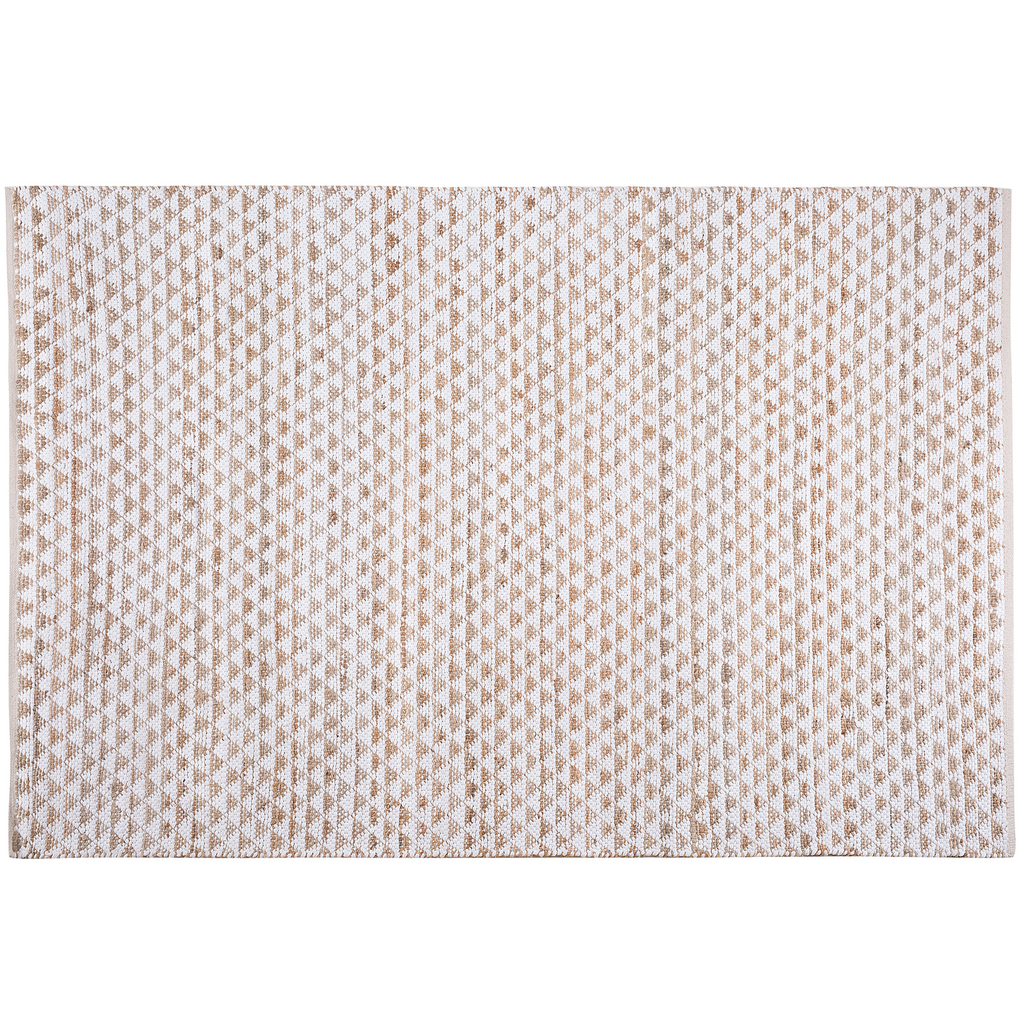 Teppich Baumwolle beige 140 x 200 cm Patchwork Kurzflor TUNCELI