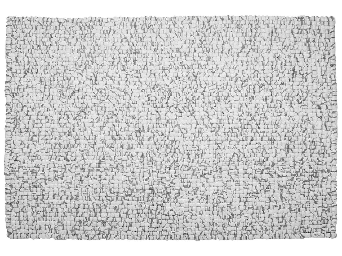 Filzkugelteppich hellgrau 160 x 230 cm AMDO