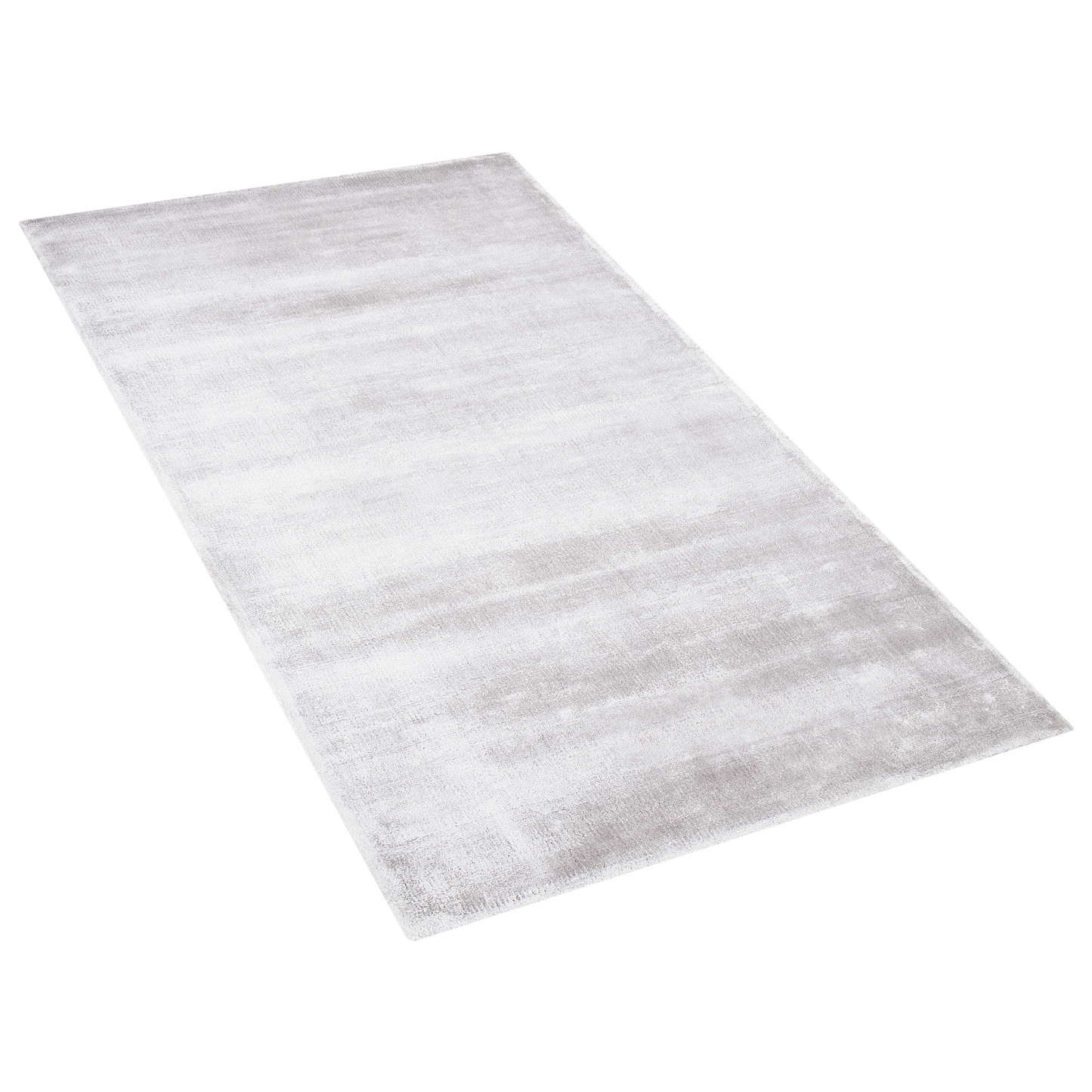 Teppich Viskose hellgrau 80 x 150 cm Kurzflor GESI II