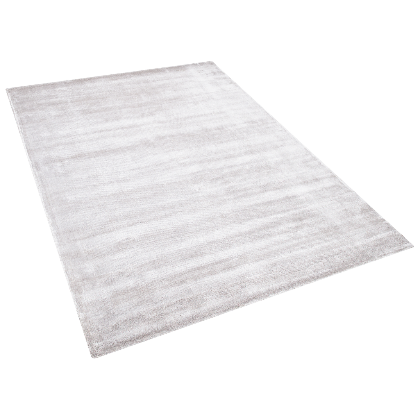 Teppich Viskose hellgrau 140 x 200 cm Kurzflor GESI II
