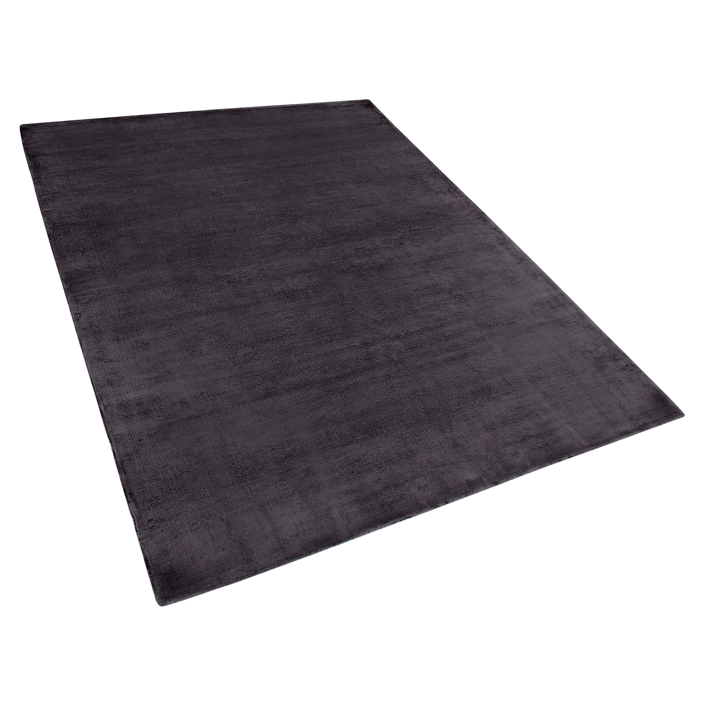 Teppich Viskose dunkelgrau 140 x 200 cm Kurzflor GESI II