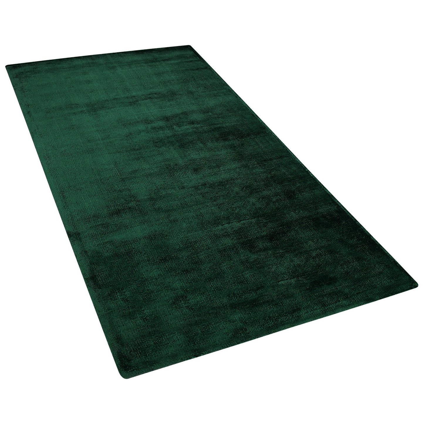 Teppich Viskose dunkelgrün 80 x 150 cm Kurzflor GESI II