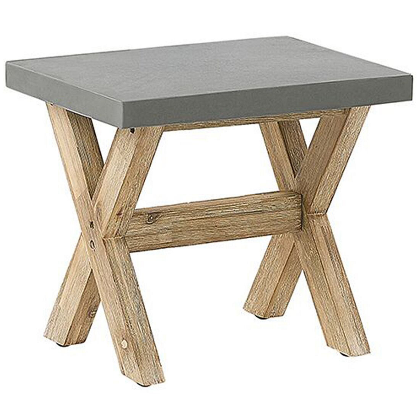 Gartenmöbel Set mit Hockern 4-Sitzer OLBIA Beton Grau