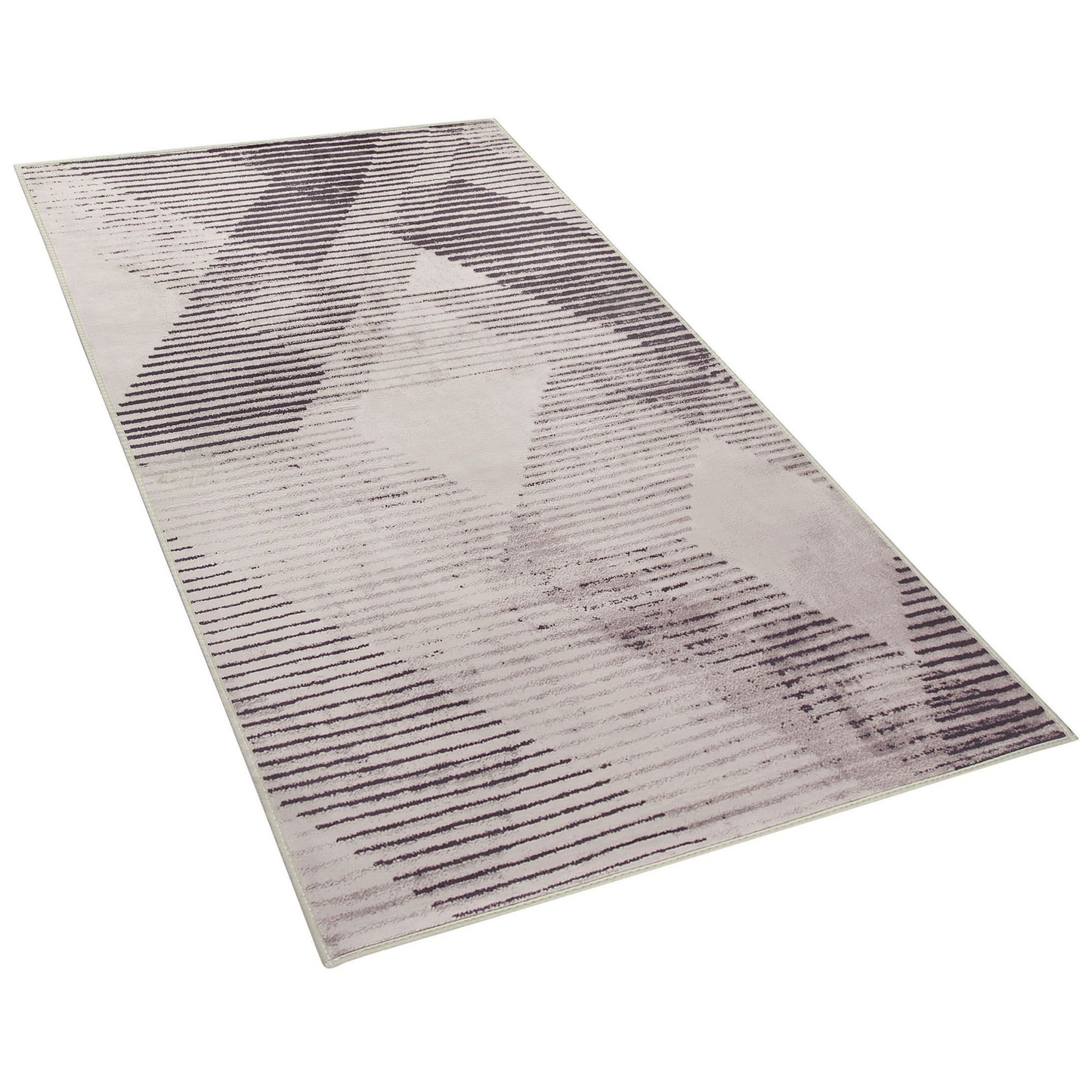 Teppich rosa 80 x 150 cm geometrisches Muster Kurzflor KALE