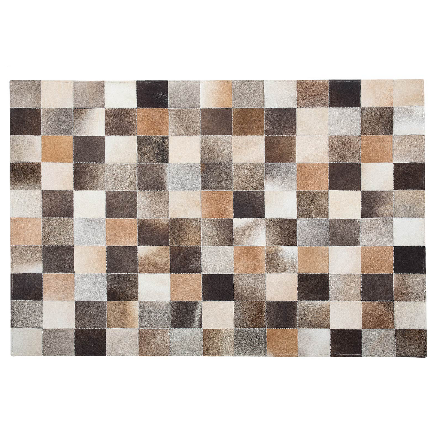Teppich Kuhfell mehrfarbig 160 x 230 cm Patchwork Kurzflor SOKE