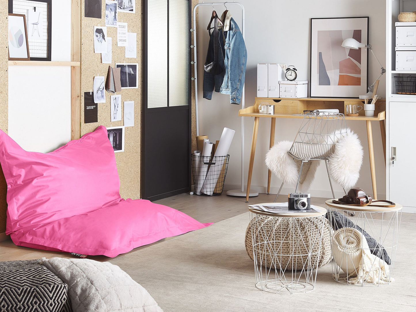 Sitzsack 300 L FUZZY 140 cm 180 cm Fuchsia