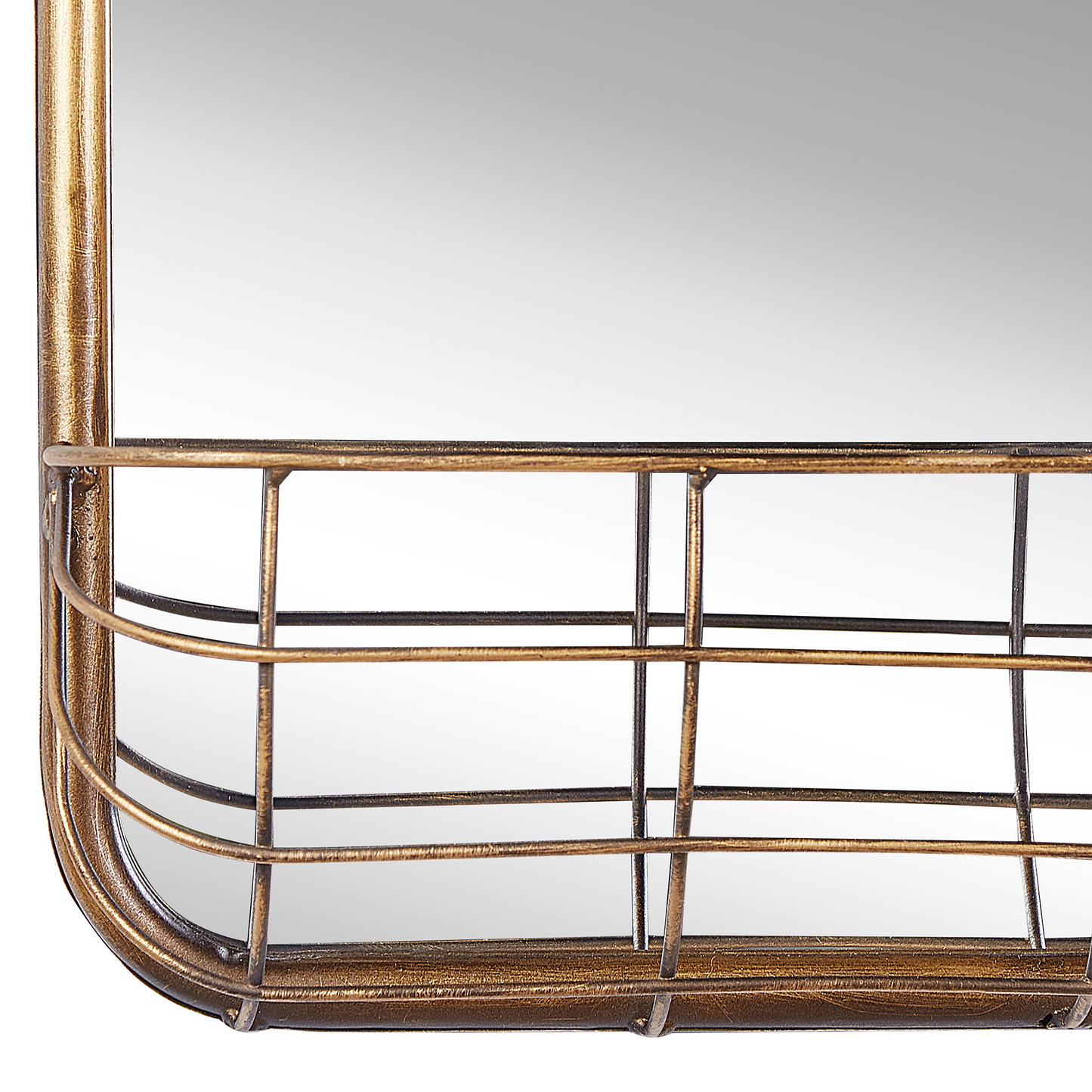 Wandspiegel MACON 40 cm 80 cm Metall Gold