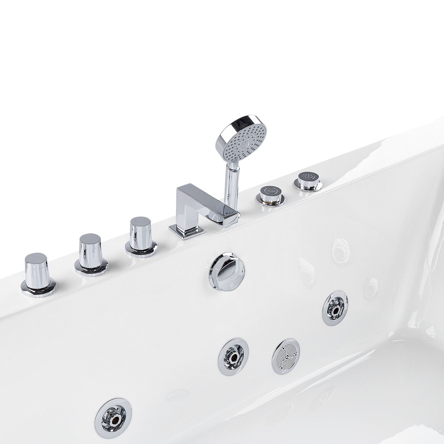 Whirlpool Badewanne weiss rechteckig 170 x 85 cm BARRANCA