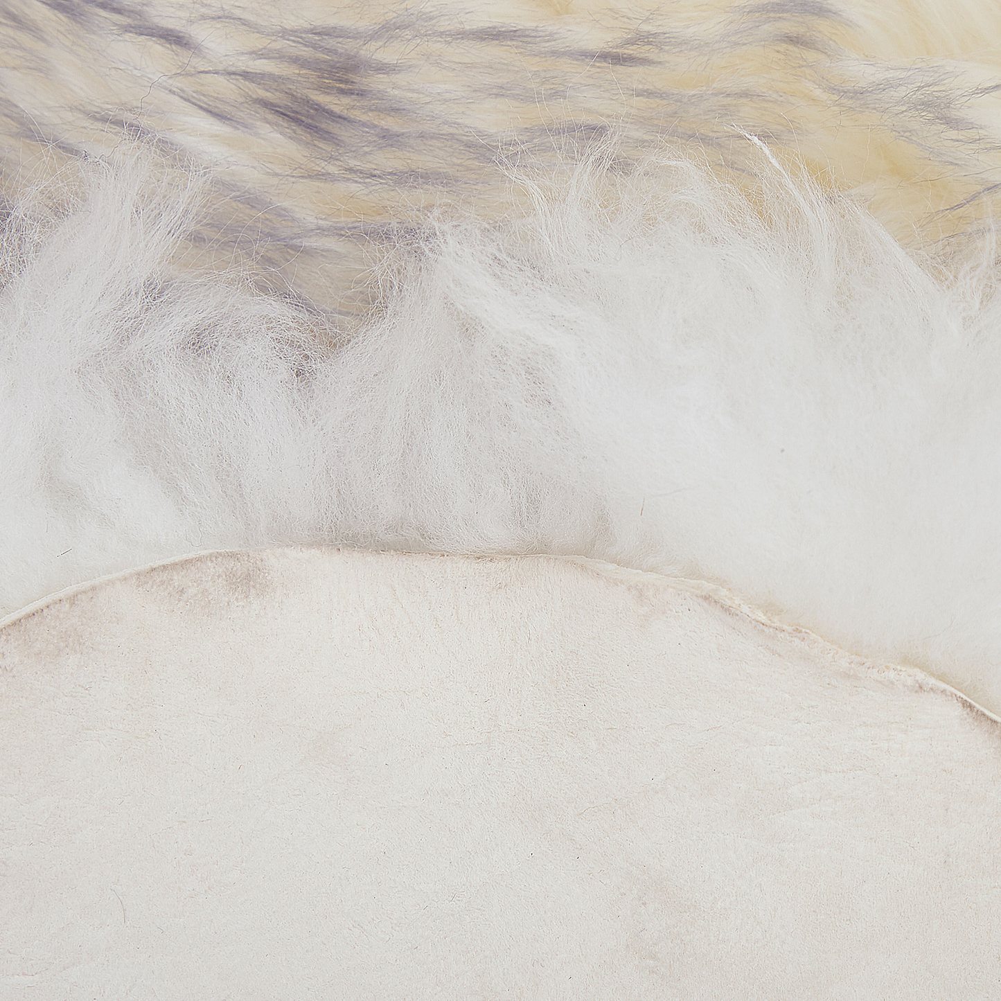 Schaffell-Teppich grau meliert 100-110 cm Langhaar ULURU