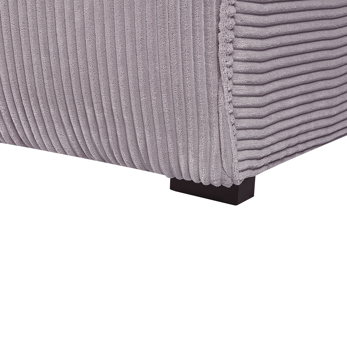 3-Sitzer Ecksofa Cord grau linksseitig DOLVA