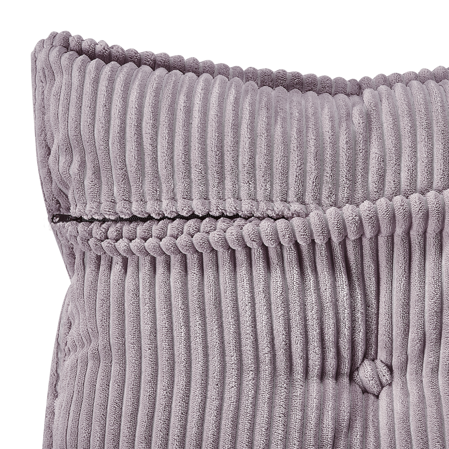 3-Sitzer Ecksofa Cord grau linksseitig DOLVA