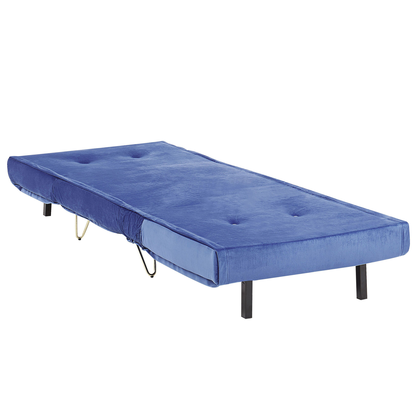 1-Sitzer Schlafsofa Samtstoff marineblau / gold VESTFOLD