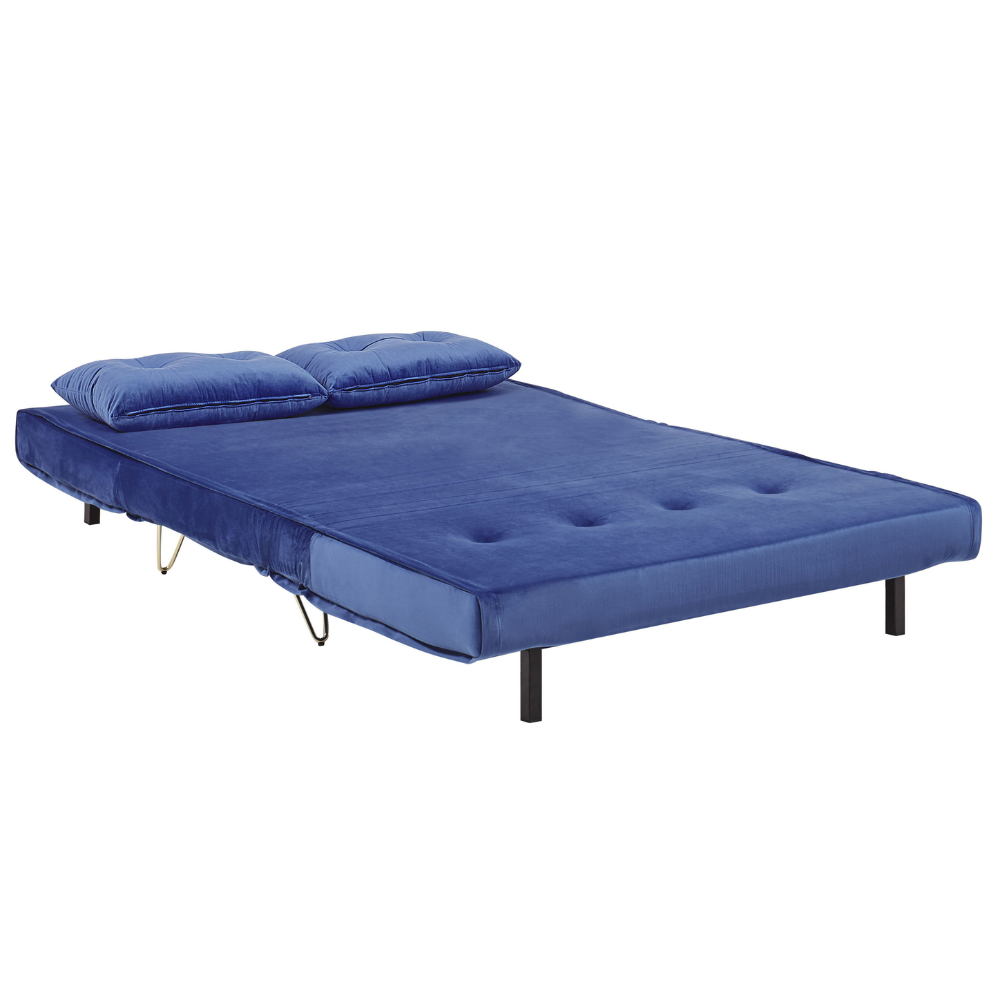 2-Sitzer Schlafsofa Samtstoff marineblau VESTFOLD