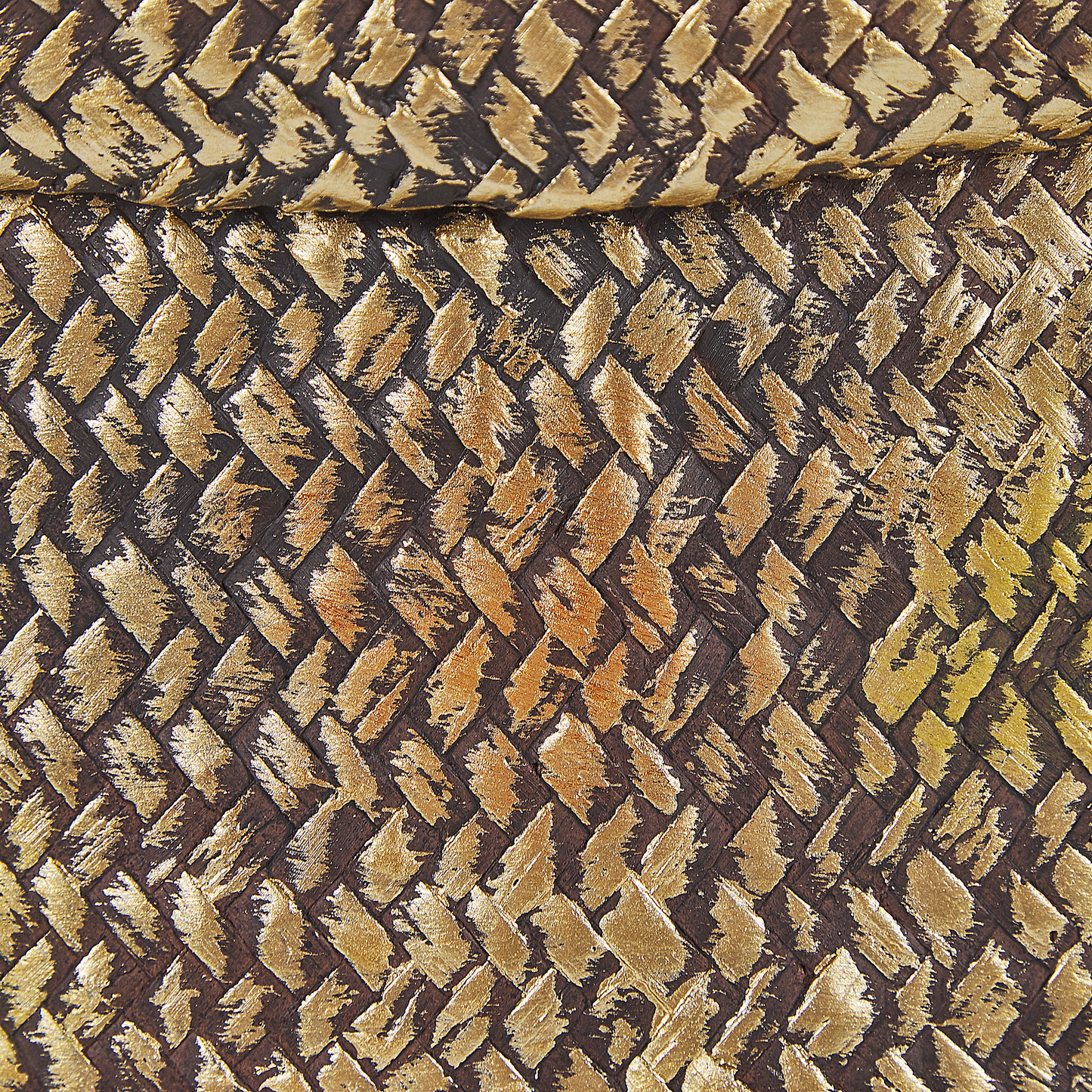 Pflanzenständer gold mit Holzbeinen 36 cm LIMANI