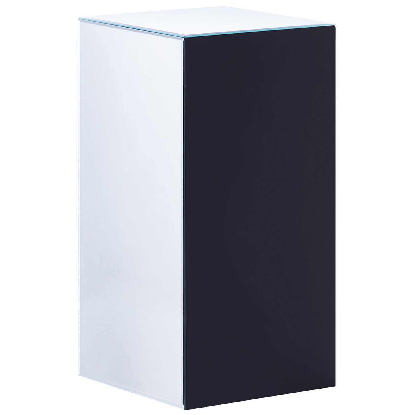 Nachttisch mit 3 Schublade LORRIS Glas Silber
