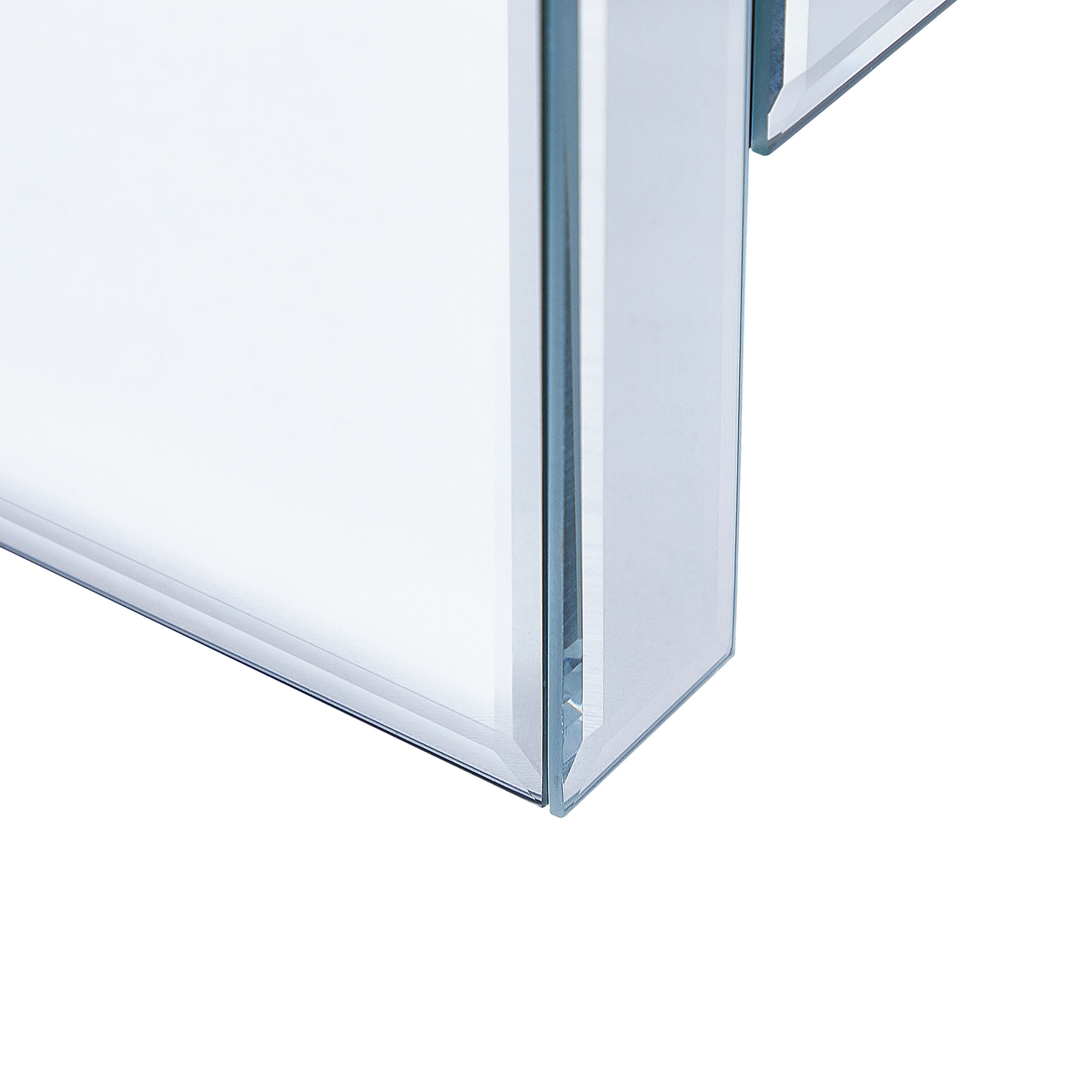 Nachttisch mit 3 Schublade LORRIS Glas Silber