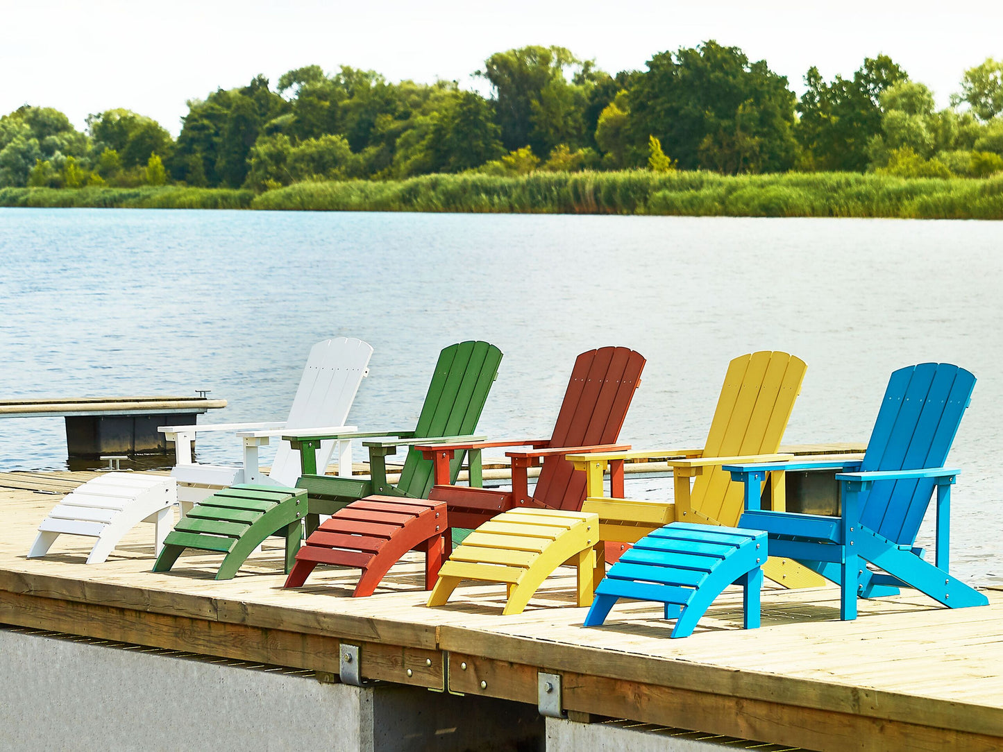 Garden Fusshocker ADIRONDACK Blau