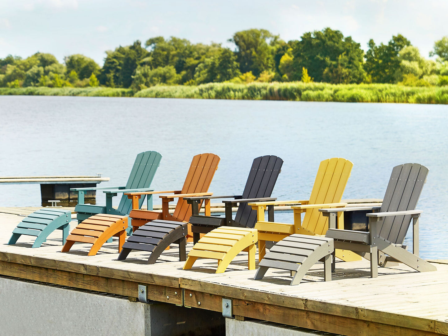 Garden Fusshocker ADIRONDACK Türkis