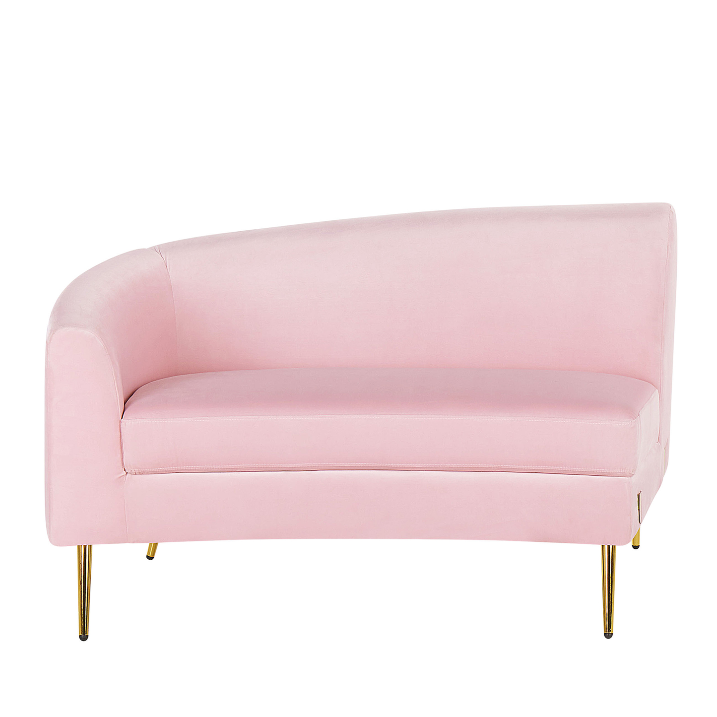 Sofa Samtstoff rosa geschwungene Form 4-Sitzer MOSS