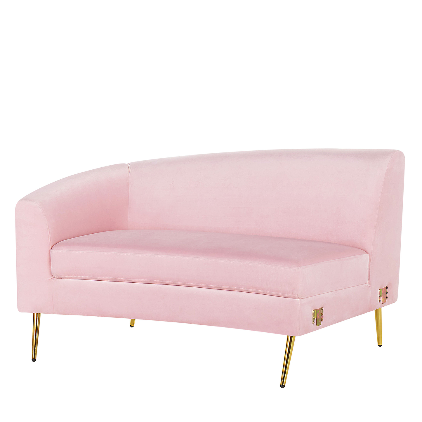 Sofa Samtstoff rosa geschwungene Form 4-Sitzer MOSS