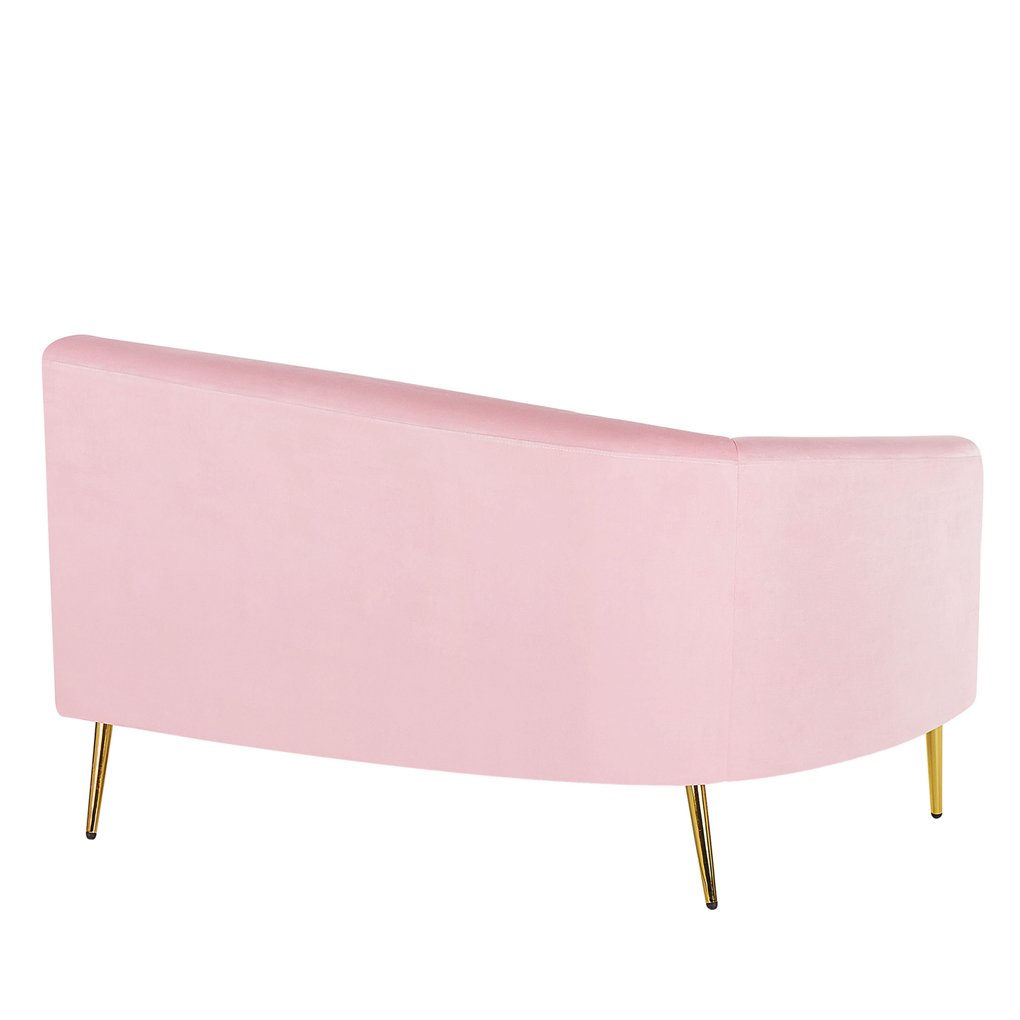 Sofa Samtstoff rosa geschwungene Form 4-Sitzer MOSS