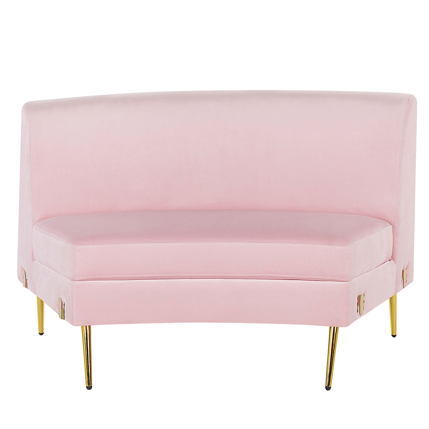 Sofa Samtstoff rosa geschwungene Form 4-Sitzer MOSS