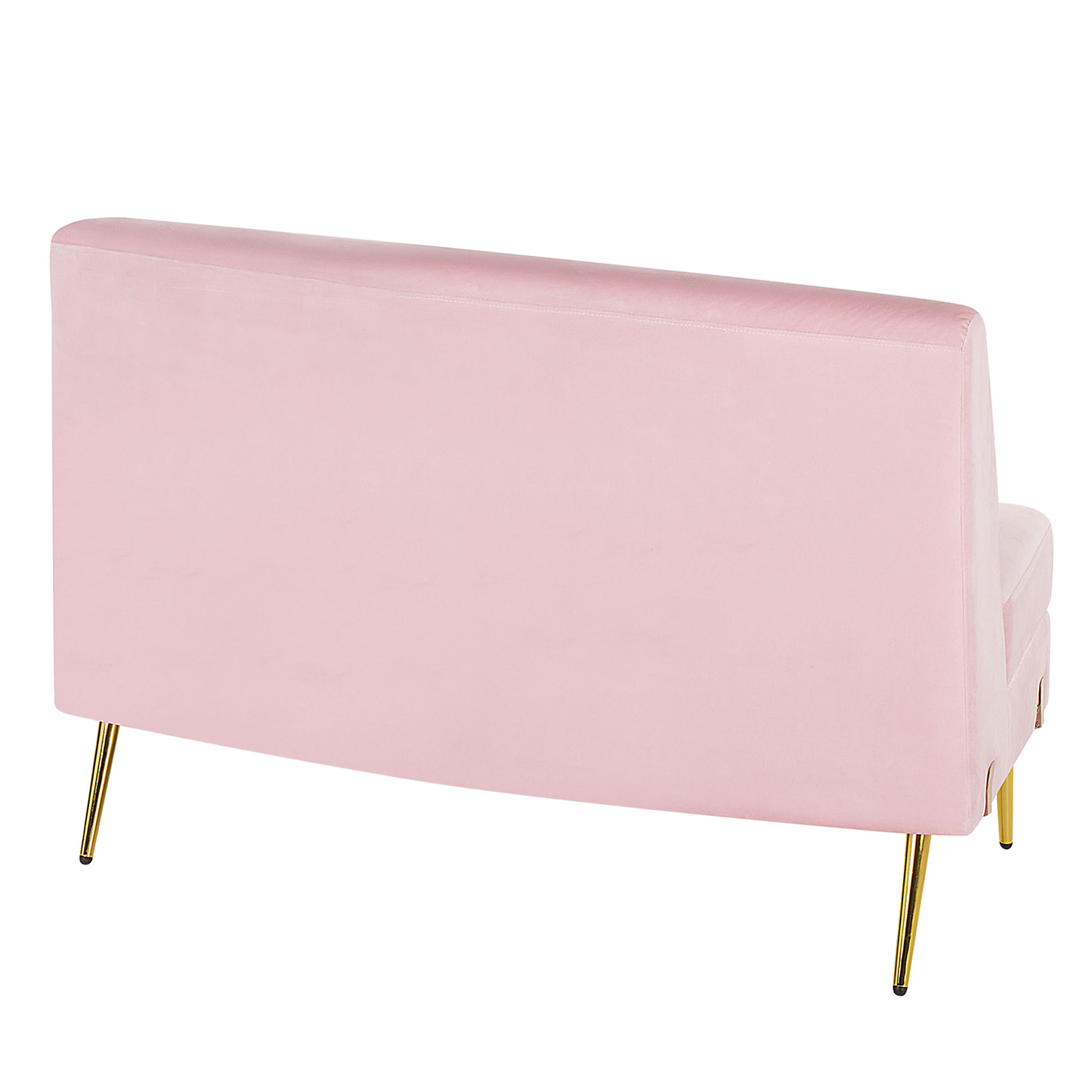 Sofa Samtstoff rosa geschwungene Form 4-Sitzer MOSS