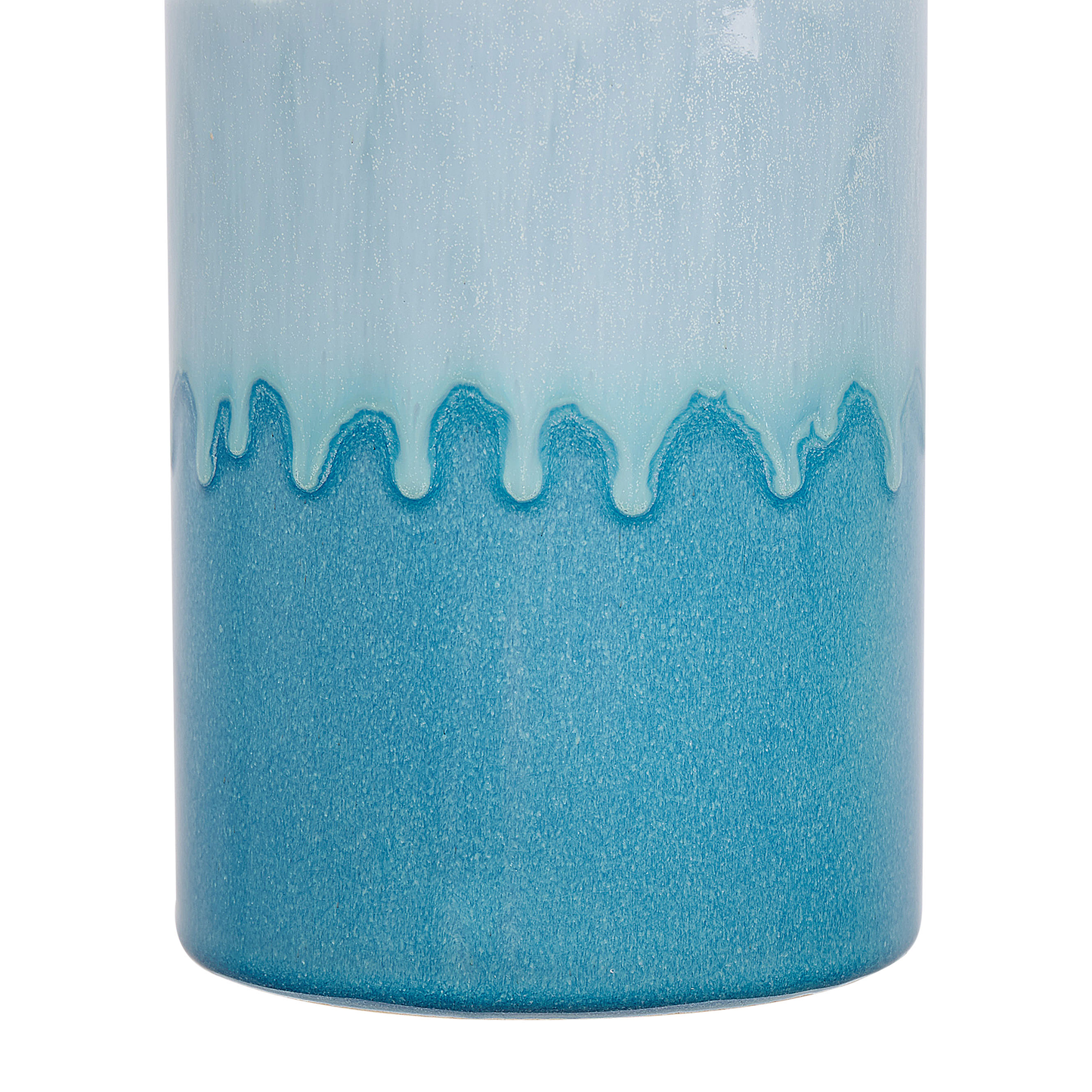 Steinzeug Blumenvase 26 Blau Weiss CHAMAIZI