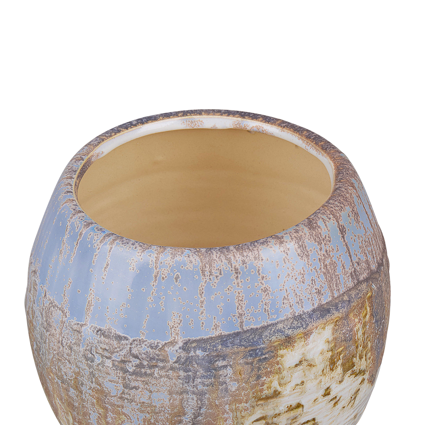 Steinzeug Blumenvase 15 Bunt Gold BERGE