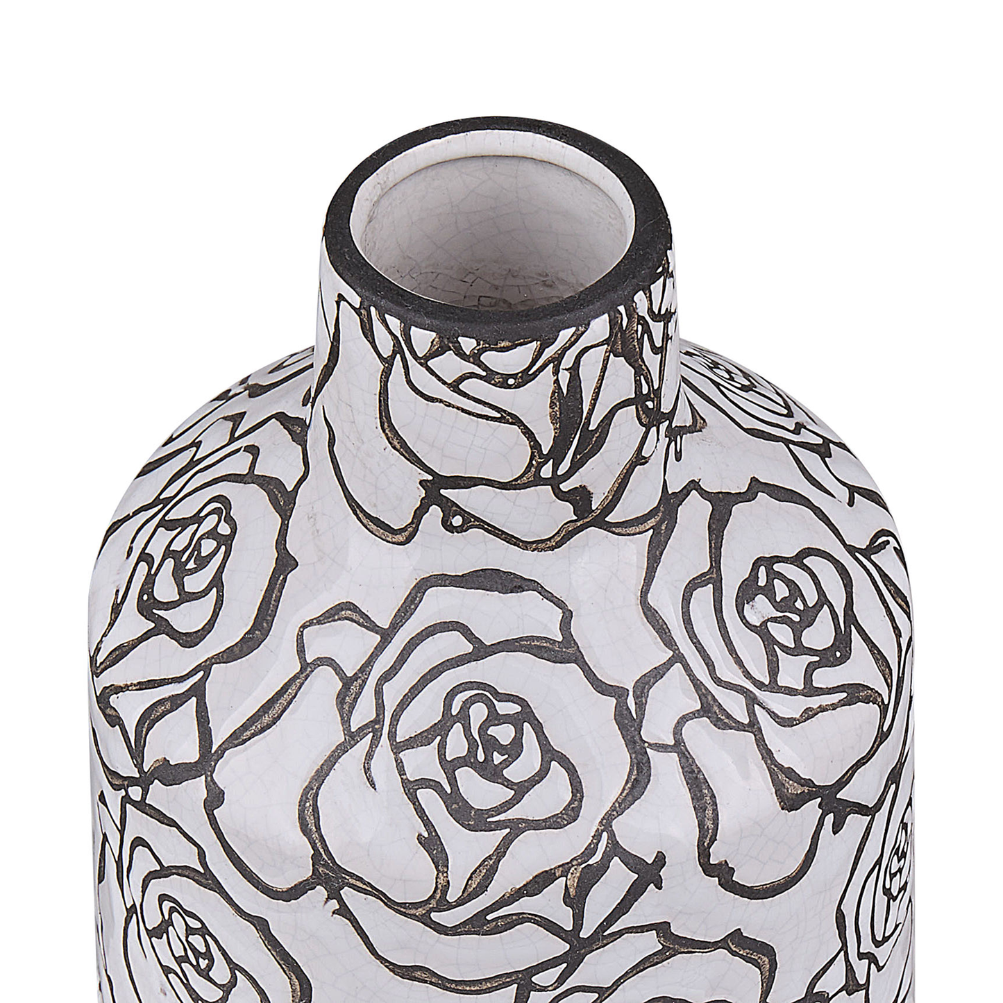 Blumenvase ALINDA Steinzeug 26 cm Weiss