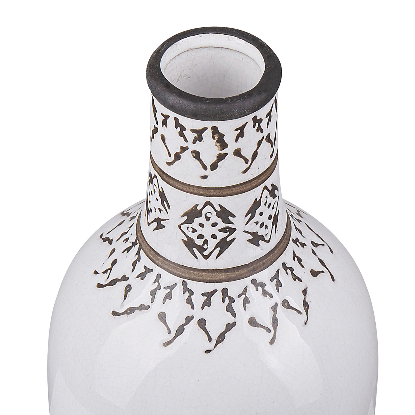 Blumenvase ANKON Steinzeug 25 cm Weiss