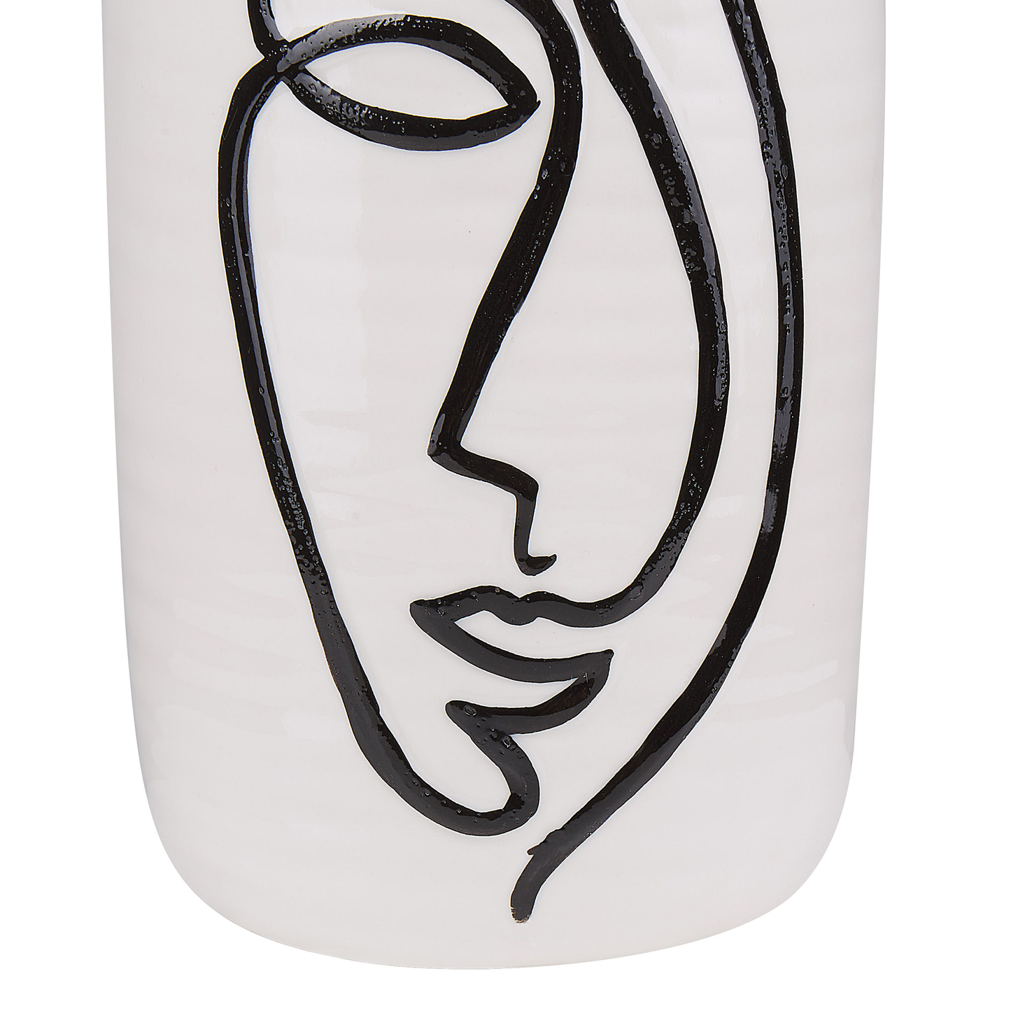 Blumenvase AENUS Steinzeug 22 cm Weiss