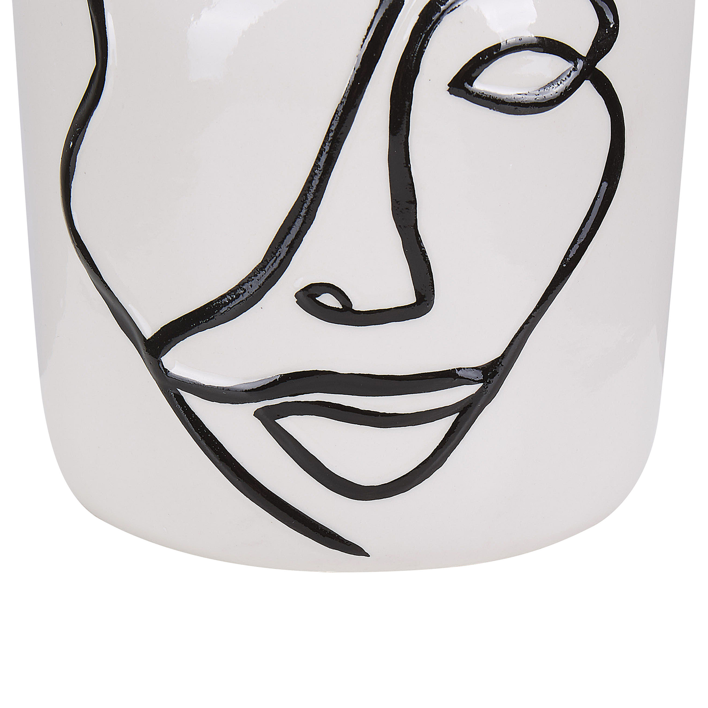 Blumenvase AGRINION Steinzeug 19 cm Weiss