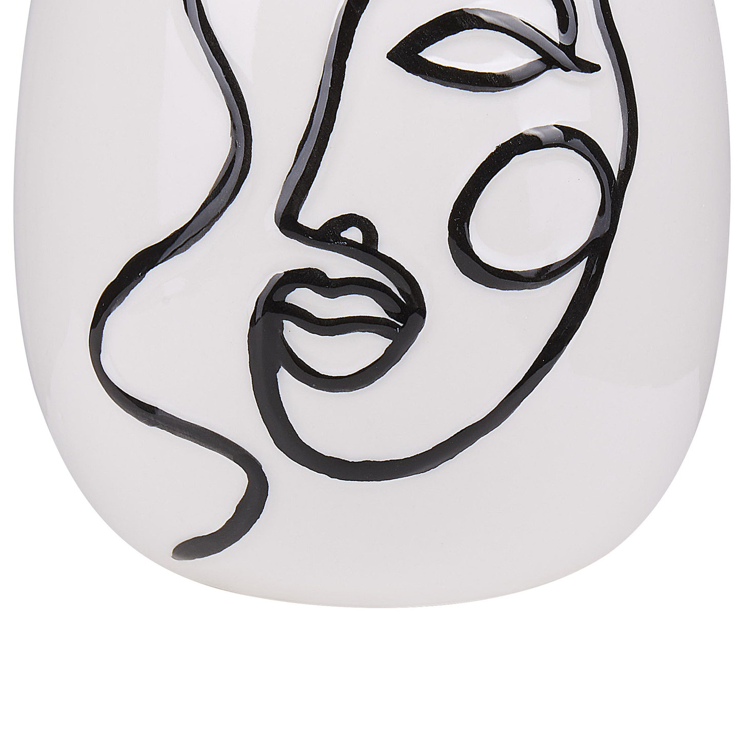 Blumenvase AKRAI Steinzeug 23 cm Weiss