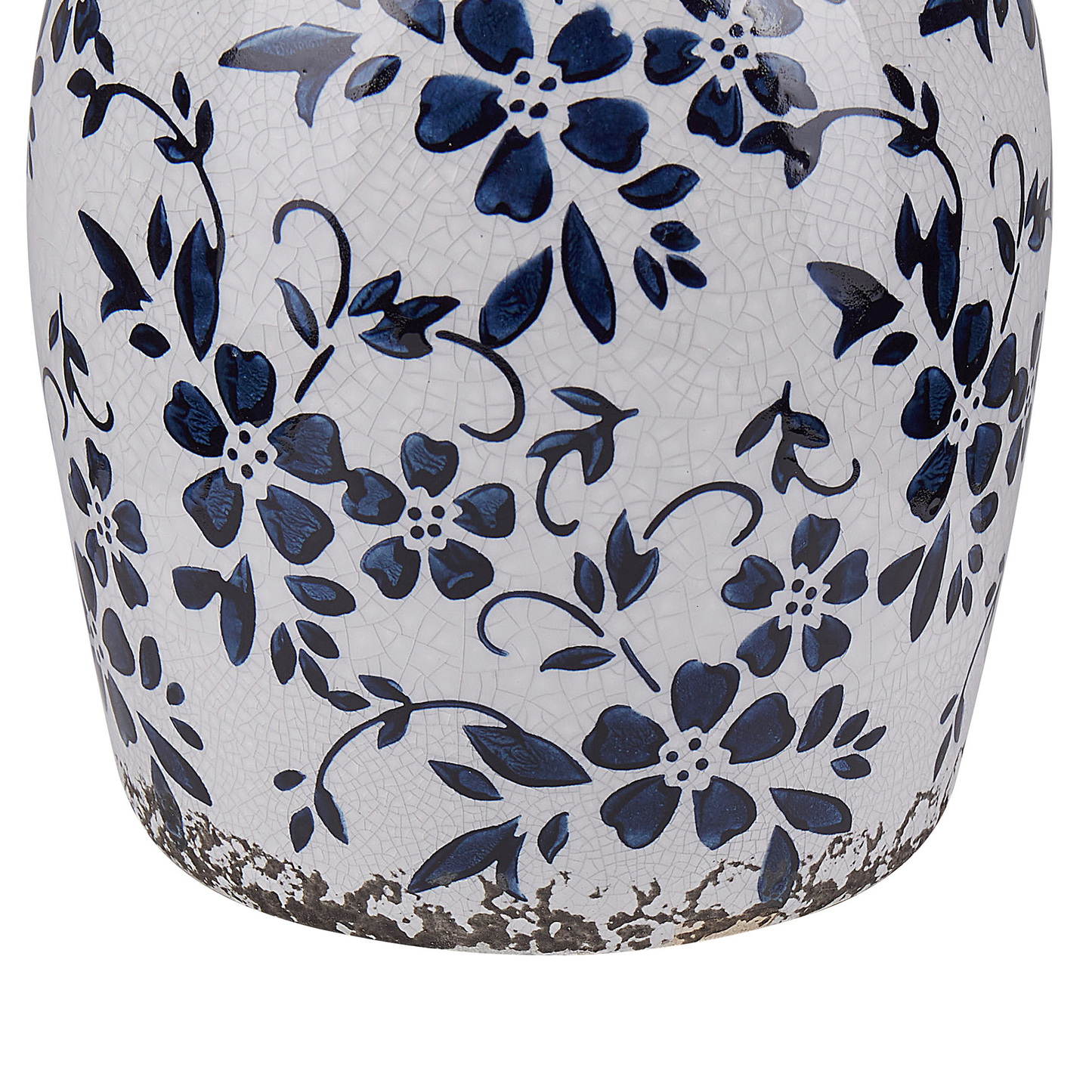 Blumenvase AMIDA Steinzeug 18 cm Weiss