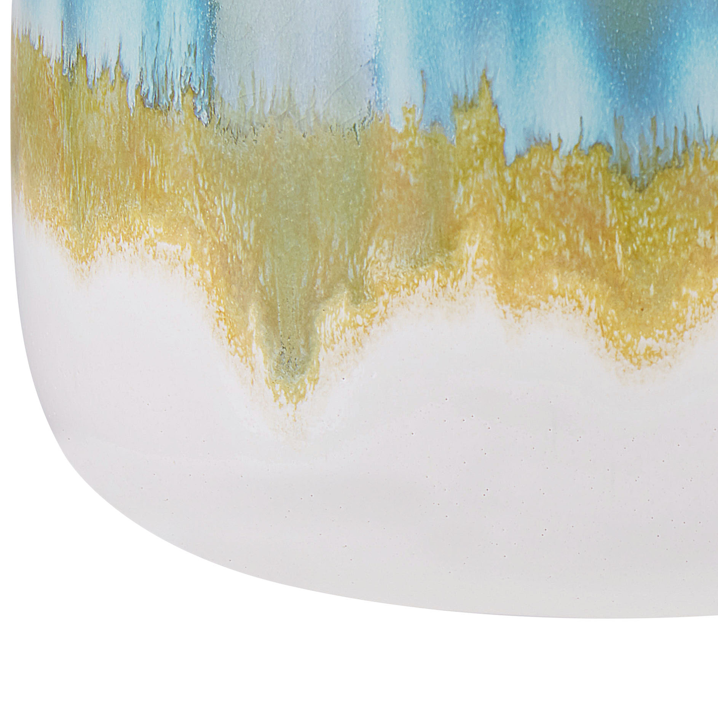 Steinzeug Blumenvase 16 Bunt Weiss COLOSSE