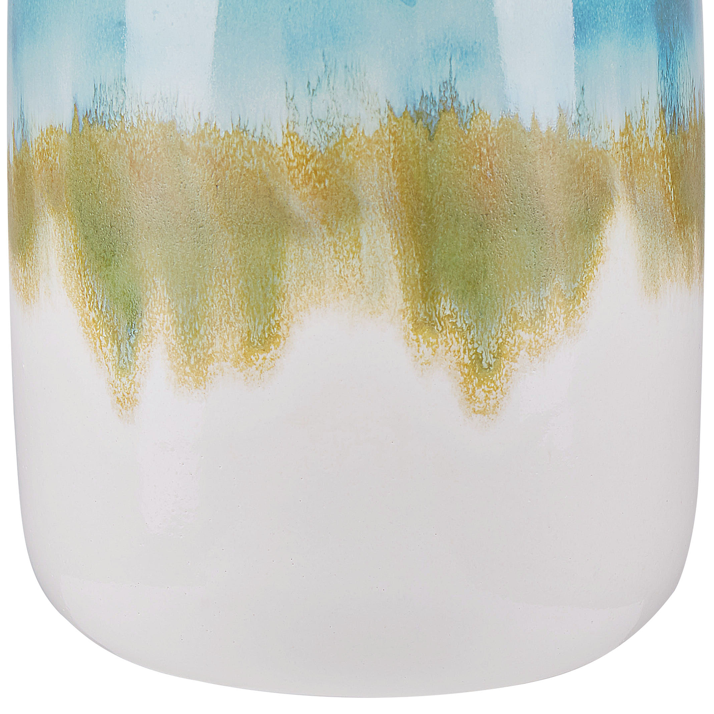 Steinzeug Blumenvase 22 Bunt Weiss COLOSSE